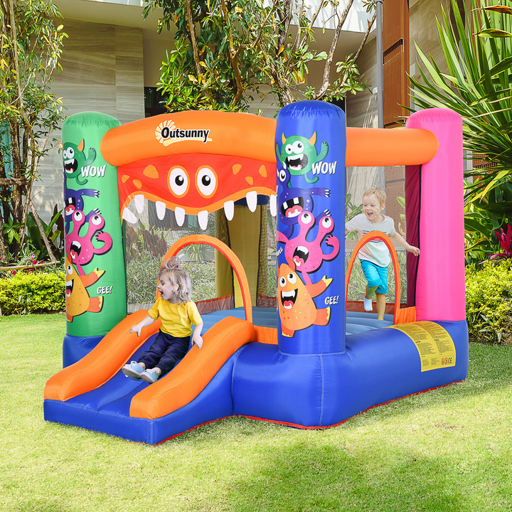 Children's Bouncey Castle House with Blower - Quick Inflate, Safe & Fun Outdoor Playset - Premium  from Home Treasures - Just £196.99! Shop now at Home Treasures