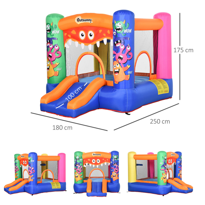 Children's Bouncey Castle House with Blower - Quick Inflate, Safe & Fun Outdoor Playset - Premium  from Home Treasures - Just £196.99! Shop now at Home Treasures