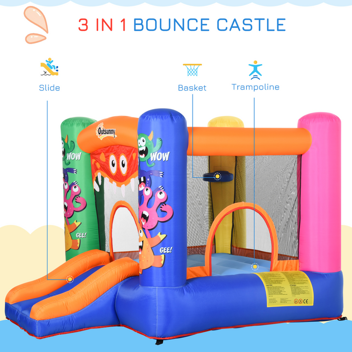 Children's Bouncey Castle House with Blower - Quick Inflate, Safe & Fun Outdoor Playset - Premium  from Home Treasures - Just £196.99! Shop now at Home Treasures