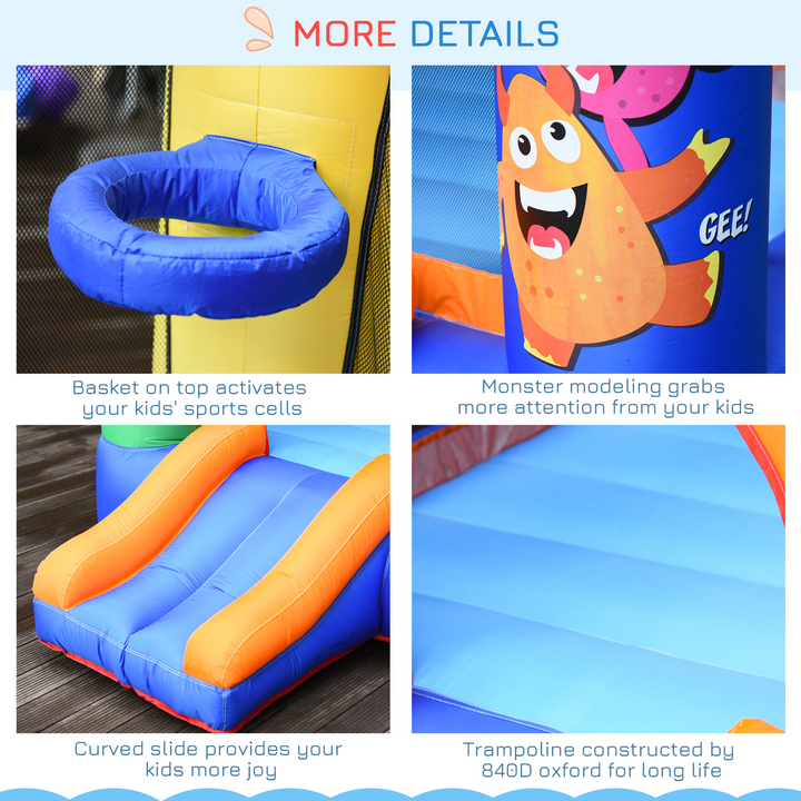 Children's Bouncey Castle House with Blower - Quick Inflate, Safe & Fun Outdoor Playset - Premium  from Home Treasures - Just £196.99! Shop now at Home Treasures