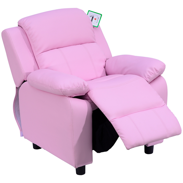 Children's Pink Recliner Lounger Armchair with Storage - Cozy and Stylish for Playrooms & Bedrooms - Premium  from Home Treasures - Just £134.99! Shop now at Home Treasures