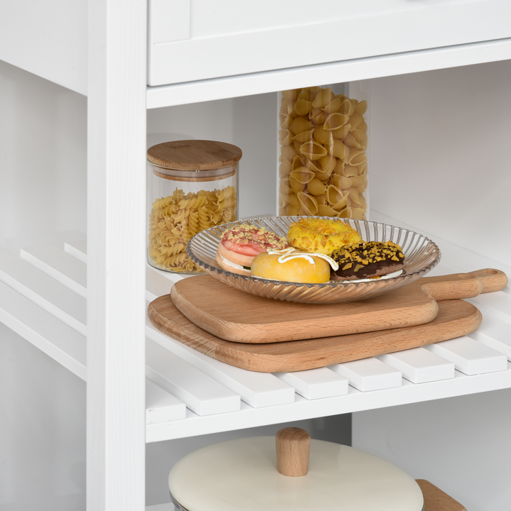 Modern, Kitchen Island on Wheels w/ 2 Drawers (White) - Premium  from Home Treasures - Just £151.99! Shop now at Home Treasures