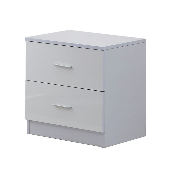 High Gloss 3 Piece Trio Bedroom Furniture Set - Modern Wardrobe, Chest of Drawers, and Night Stand - White Finish - Premium  from Home Treasures - Just £362.99! Shop now at Home Treasures