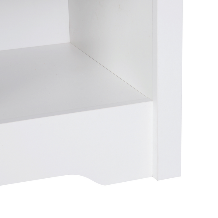 Modern Bedside Table - Elegant White Nightstand with Drawer Shelf - Ideal for Living Room & Bedroom - Premium  from Home Treasures - Just £51.99! Shop now at Home Treasures