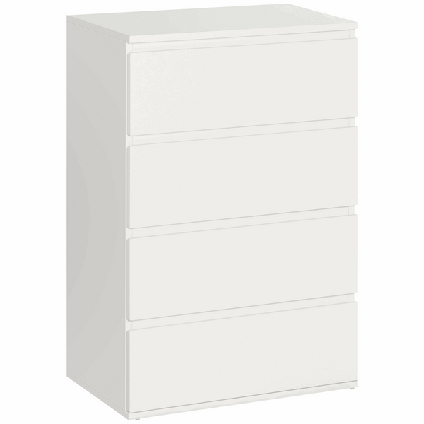 Modern White Chest of Drawers - 4 Spacious Drawers, 80 x 55 x 33cm, Minimalist Design for Bedroom & Home Storage - Premium  from Home Treasures - Just £116.99! Shop now at Home Treasures