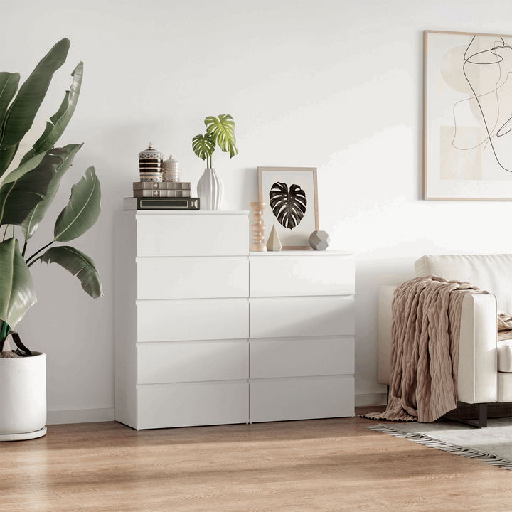 Modern White Chest of Drawers - 4 Spacious Drawers, 80 x 55 x 33cm, Minimalist Design for Bedroom & Home Storage - Premium  from Home Treasures - Just £116.99! Shop now at Home Treasures