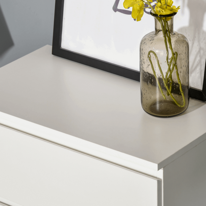 Modern White Chest of Drawers - 4 Spacious Drawers, 80 x 55 x 33cm, Minimalist Design for Bedroom & Home Storage - Premium  from Home Treasures - Just £116.99! Shop now at Home Treasures