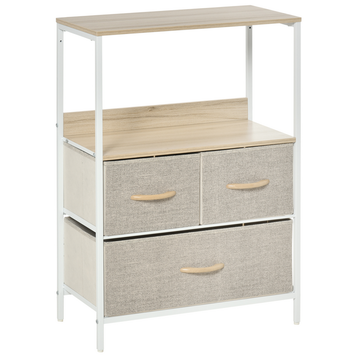 Sleek White 3 Drawer Storage Chest Unit - Perfect for Living Room, Bedroom, or Entryway - Premium  from Home Treasures - Just £64.99! Shop now at Home Treasures