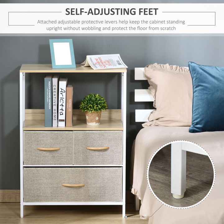 Sleek White 3 Drawer Storage Chest Unit - Perfect for Living Room, Bedroom, or Entryway - Premium  from Home Treasures - Just £64.99! Shop now at Home Treasures