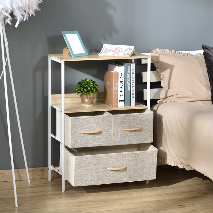 Sleek White 3 Drawer Storage Chest Unit - Perfect for Living Room, Bedroom, or Entryway - Premium  from Home Treasures - Just £64.99! Shop now at Home Treasures