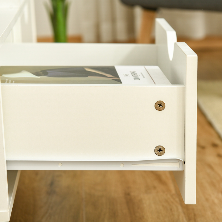 Skandi TV Unit w/ Shelf & Drawers (White) 99 x 39 x 58cm - Premium  from Home Treasures - Just £79.99! Shop now at Home Treasures