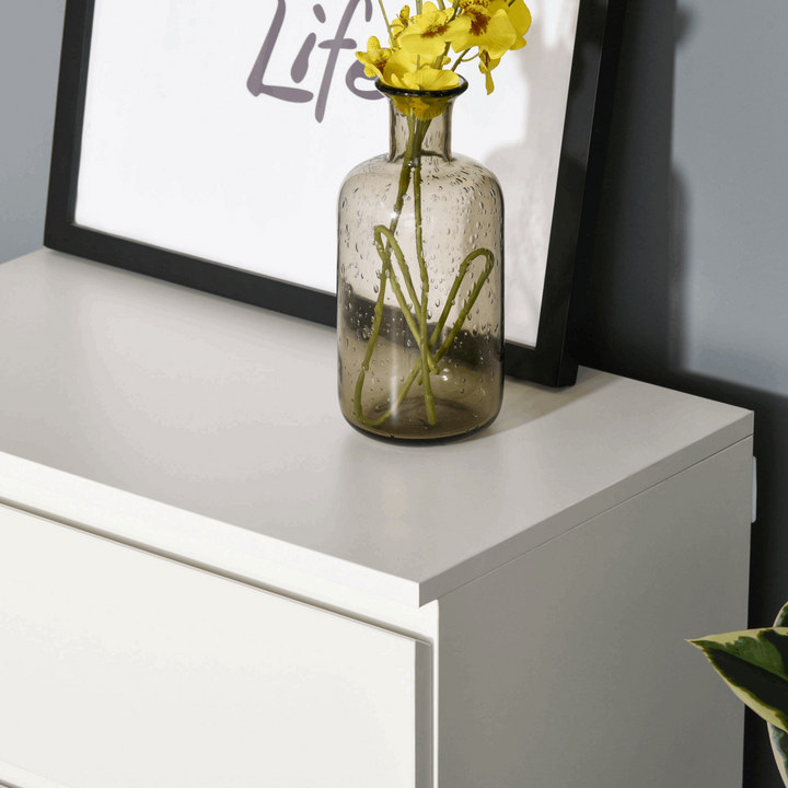 Stylish White Chest of Drawers - 5 Spacious Drawers, 100 x 55 x 33cm - Perfect for Modern Bedrooms - Premium  from Home Treasures - Just £141.99! Shop now at Home Treasures