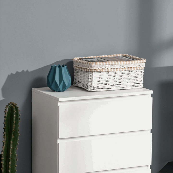 Stylish White Chest of Drawers - 5 Spacious Drawers, 100 x 55 x 33cm - Perfect for Modern Bedrooms - Premium  from Home Treasures - Just £141.99! Shop now at Home Treasures