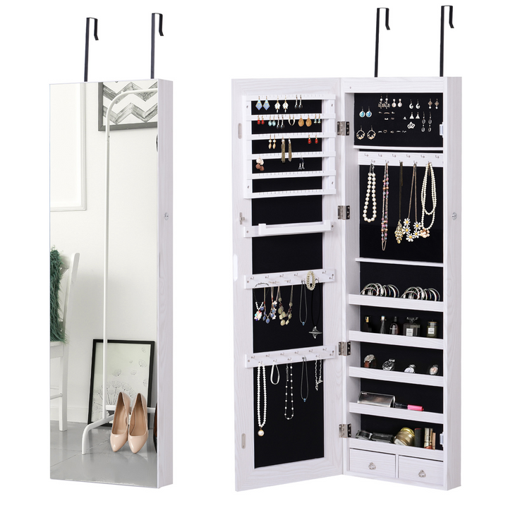 Elegant Grey Wall Mounted Mirrored Storage Cabinet - Lockable with LED Lights - Premium  from Home Treasures - Just £95.99! Shop now at Home Treasures