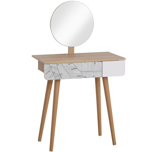 Elegant Dressing Table with Adjustable Mirror & Drawer - Durable Wooden Oak Vanity for Bedroom & Dressing Room - Premium  from Home Treasures - Just £93.99! Shop now at Home Treasures