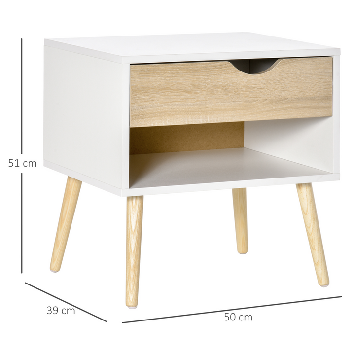 Modern Nightstand with Drawer and Shelf | Sleek Bedside Table for Your Bedroom - Premium  from Home Treasures - Just £47.99! Shop now at Home Treasures