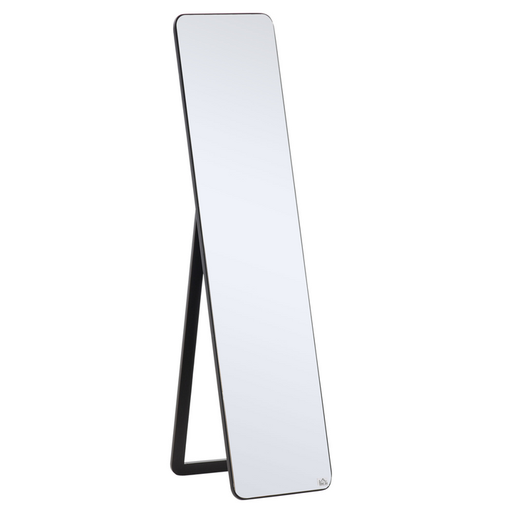 Full Length Freestanding & Wall Mounted Mirror, Tall Full Body Mirror for Bedroom & Hallway, Black - 160x37cm - Premium  from Home Treasures - Just £98.99! Shop now at Home Treasures