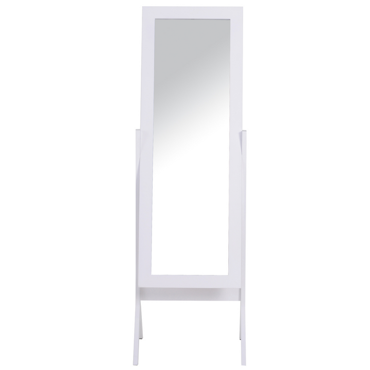 Freestanding Full-Length Dressing Mirror, Adjustable Angle, 148x47cm, White - Perfect for Bedroom, Bathroom, Hallway - Premium  from Home Treasures - Just £76.99! Shop now at Home Treasures