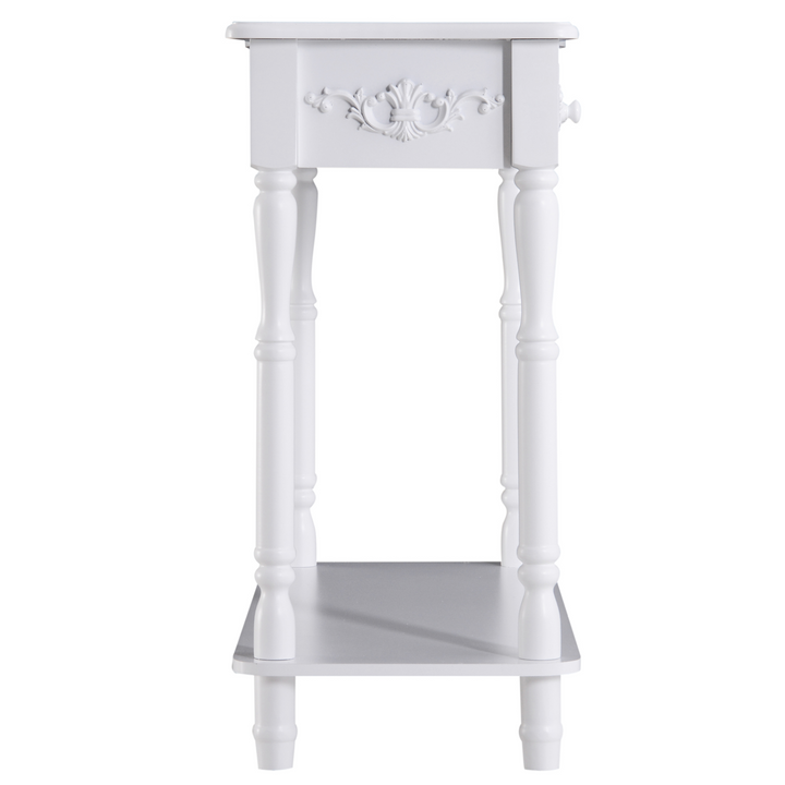 Modern Console Table with Storage Shelves and Drawers - White, Stylish & Durable - Ideal for Living Room, Entryway, Bedroom - Premium  from Home Treasures - Just £96.99! Shop now at Home Treasures