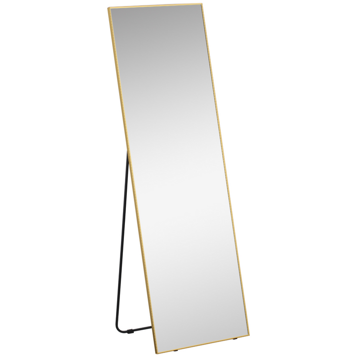 Full Length Mirror Wall-Mounted & Freestanding with Gold Frame - 160x50 cm Dressing Mirror for Bedroom & Living Room - Premium  from Home Treasures - Just £104.99! Shop now at Home Treasures