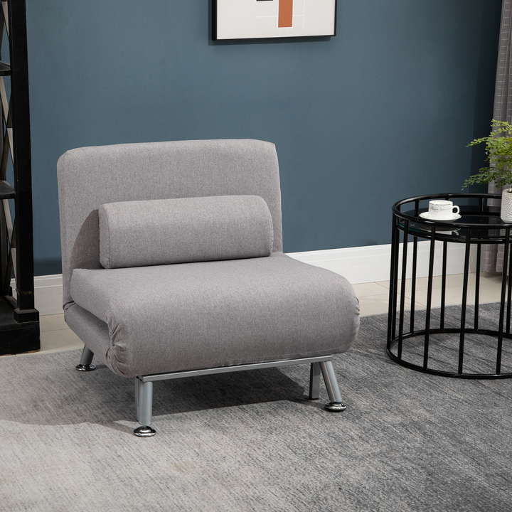 Grey Single Sofa Bed Sleeper - Foldable & Portable Furniture for Living Room, Ideal for Small Spaces - Premium  from Home Treasures - Just £229.99! Shop now at Home Treasures