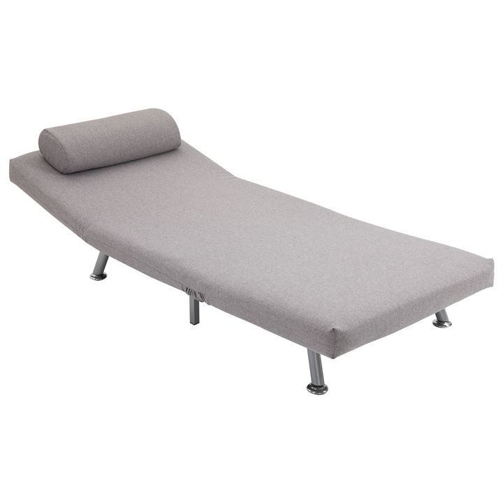 Grey Single Sofa Bed Sleeper - Foldable & Portable Furniture for Living Room, Ideal for Small Spaces - Premium  from Home Treasures - Just £229.99! Shop now at Home Treasures