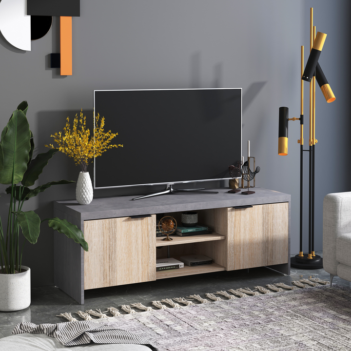 Minimalist Wooden TV Stand 120x40x44cm - Modern Entertainment Center with Storage - Premium  from Home Treasures - Just £85.99! Shop now at Home Treasures