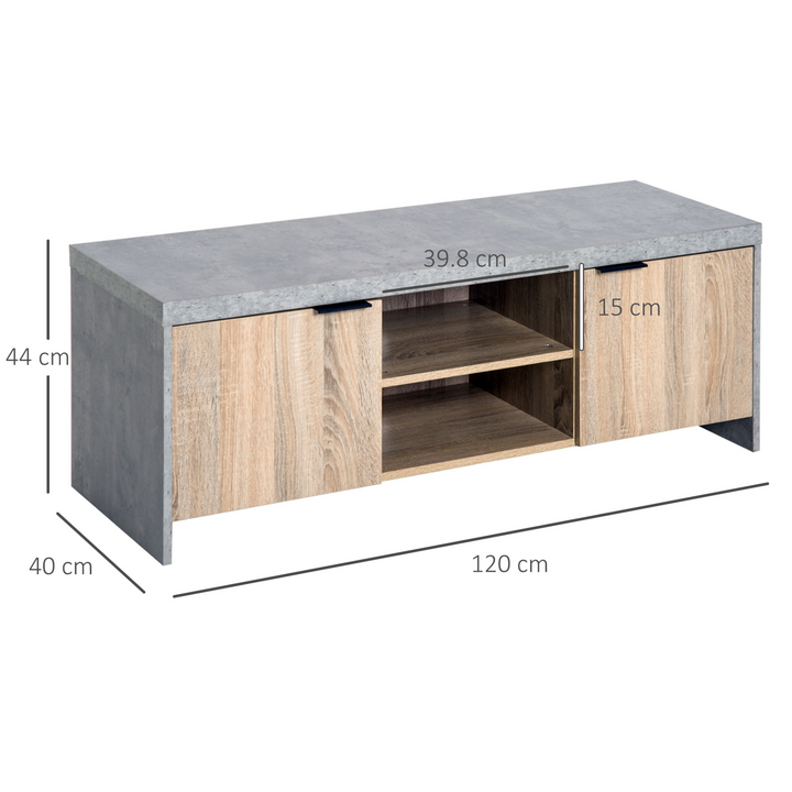 Minimalist Wooden TV Stand 120x40x44cm - Modern Entertainment Center with Storage - Premium  from Home Treasures - Just £85.99! Shop now at Home Treasures