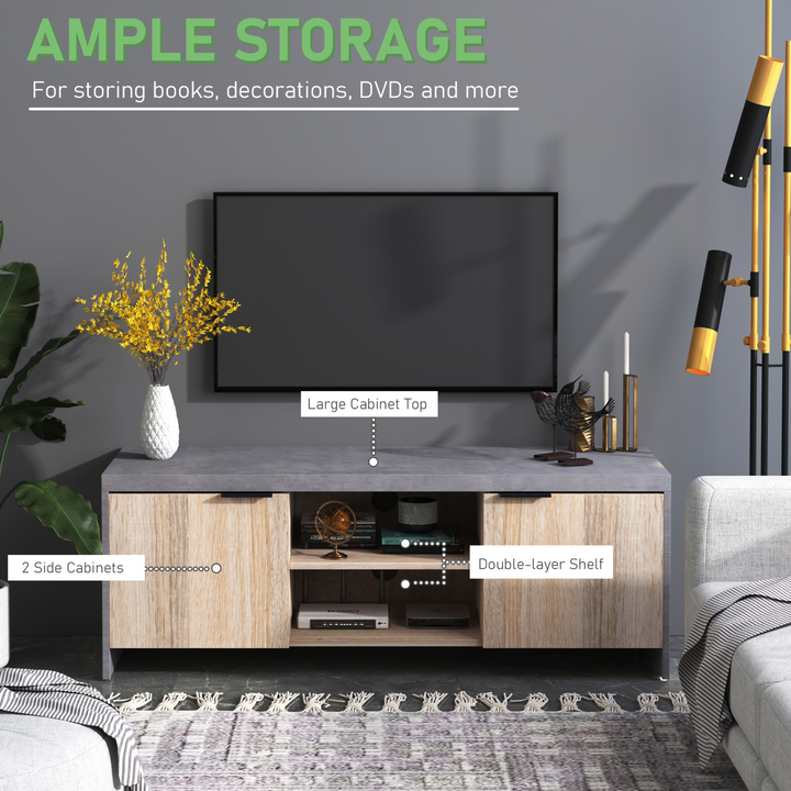 Minimalist Wooden TV Stand 120x40x44cm - Modern Entertainment Center with Storage - Premium  from Home Treasures - Just £85.99! Shop now at Home Treasures