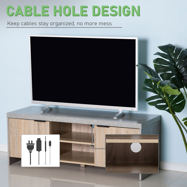 Minimalist Wooden TV Stand 120x40x44cm - Modern Entertainment Center with Storage - Premium  from Home Treasures - Just £85.99! Shop now at Home Treasures