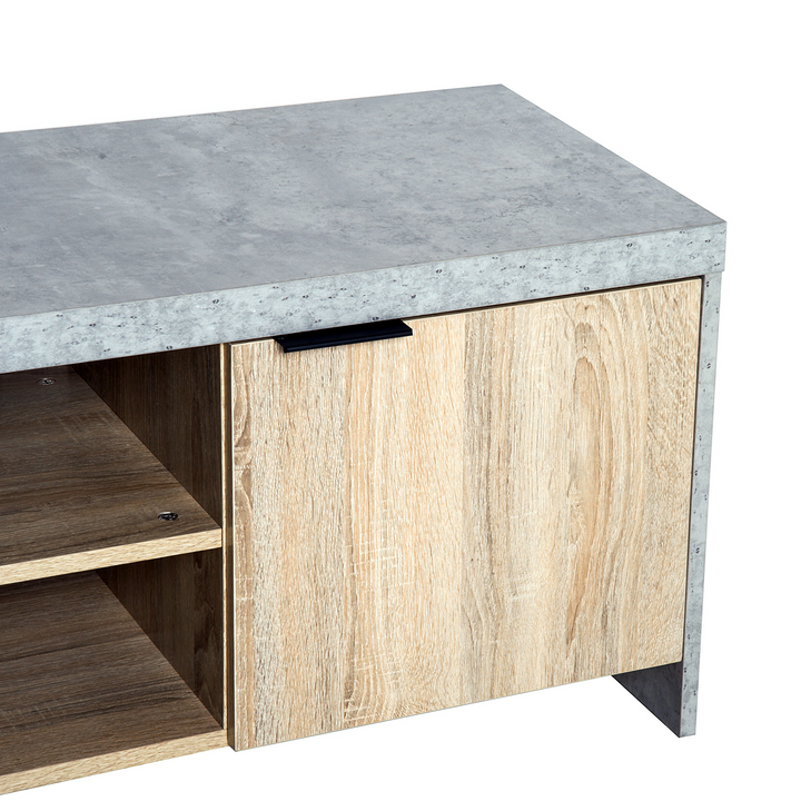 Minimalist Wooden TV Stand 120x40x44cm - Modern Entertainment Center with Storage - Premium  from Home Treasures - Just £85.99! Shop now at Home Treasures