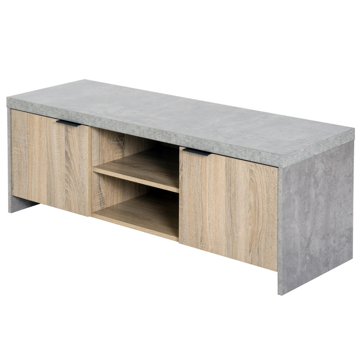 Minimalist Wooden TV Stand 120x40x44cm - Modern Entertainment Center with Storage - Premium  from Home Treasures - Just £85.99! Shop now at Home Treasures