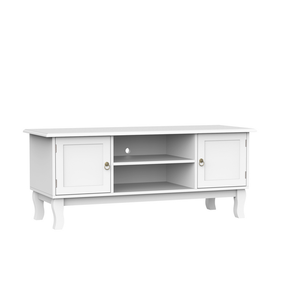 120CM TV Stand Cabinet for TVs Up to 50" - Ivory White Media Console with Storage - Premium  from Home Treasures - Just £110.99! Shop now at Home Treasures