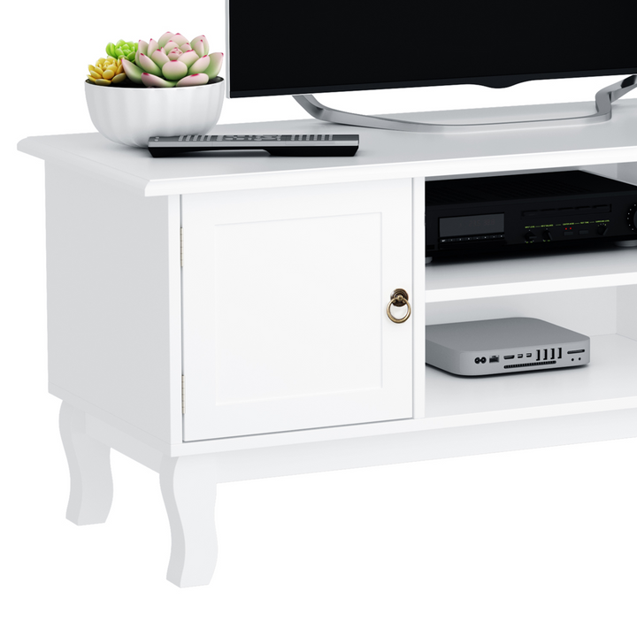 120CM TV Stand Cabinet for TVs Up to 50" - Ivory White Media Console with Storage - Premium  from Home Treasures - Just £110.99! Shop now at Home Treasures