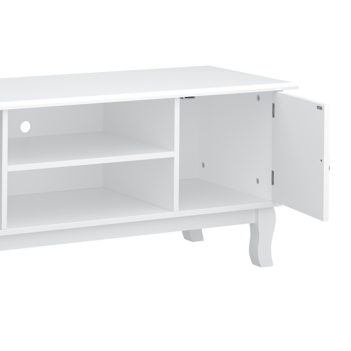 120CM TV Stand Cabinet for TVs Up to 50" - Ivory White Media Console with Storage - Premium  from Home Treasures - Just £110.99! Shop now at Home Treasures