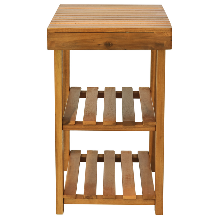 Acacia Wood 3-Tier Shoe Storage Rack, Hallway Organizer Shelf for Entryway, Living Room & Bedroom, 50 x 28 x 45 cm, Teak - Premium  from Home Treasures - Just £51.99! Shop now at Home Treasures