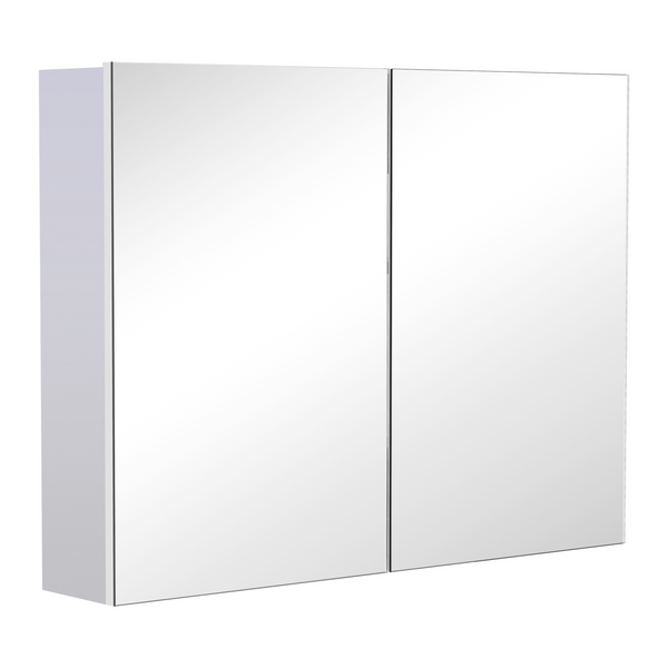 Minimalist Glass Mirror Cabinet with Adjustable Storage Shelves - 80 x 15 x 60 cm – Wall-Mounted Space Saver - Premium  from Home Treasures - Just £82.99! Shop now at Home Treasures