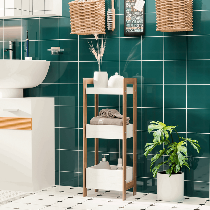 3-Tier Bamboo Bathroom Rack | Multi-Purpose Storage Shelf | Durable & Space-Saving Design - Premium  from Home Treasures - Just £52.99! Shop now at Home Treasures