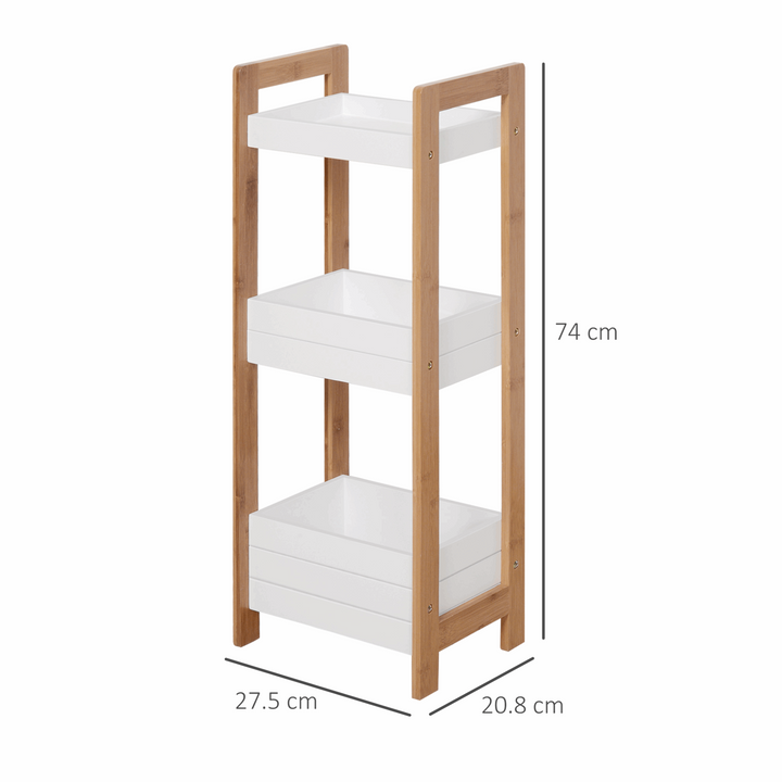 3-Tier Bamboo Bathroom Rack | Multi-Purpose Storage Shelf | Durable & Space-Saving Design - Premium  from Home Treasures - Just £52.99! Shop now at Home Treasures