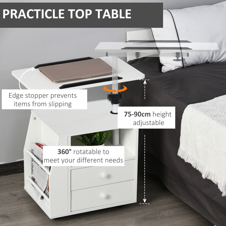 Multifunctional Swivel Bedside Table – Versatile End Table, Side Table, and Nightstand for Living Room or Bedroom - Premium  from Home Treasures - Just £89.99! Shop now at Home Treasures