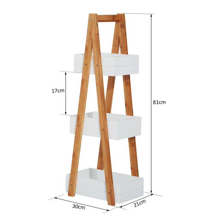 Modern A-Frame 3-Tiered Storage Rack - Perfect for Bathroom, Kitchen, and Living Room - Premium  from Home Treasures - Just £37.99! Shop now at Home Treasures