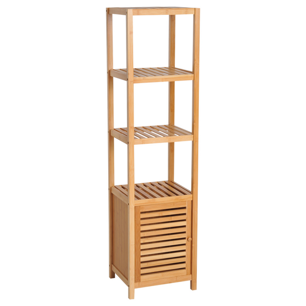 Natural Freestanding Storage Unit w/ 3 Shelves - Elegant and Durable (36 x 33 x 140cm) - Premium  from Home Treasures - Just £71.99! Shop now at Home Treasures