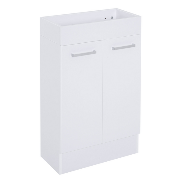 Compact Under Sink Bathroom Vanity Unit with Ceramic Basin Sink in White - Space-Saving Design, Soft Closing Doors, and Extra Storage - Premium  from Home Treasures - Just £130.99! Shop now at Home Treasures