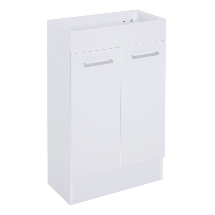 Compact Under Sink Bathroom Vanity Unit with Ceramic Basin Sink in White - Space-Saving Design, Soft Closing Doors, and Extra Storage - Premium  from Home Treasures - Just £130.99! Shop now at Home Treasures