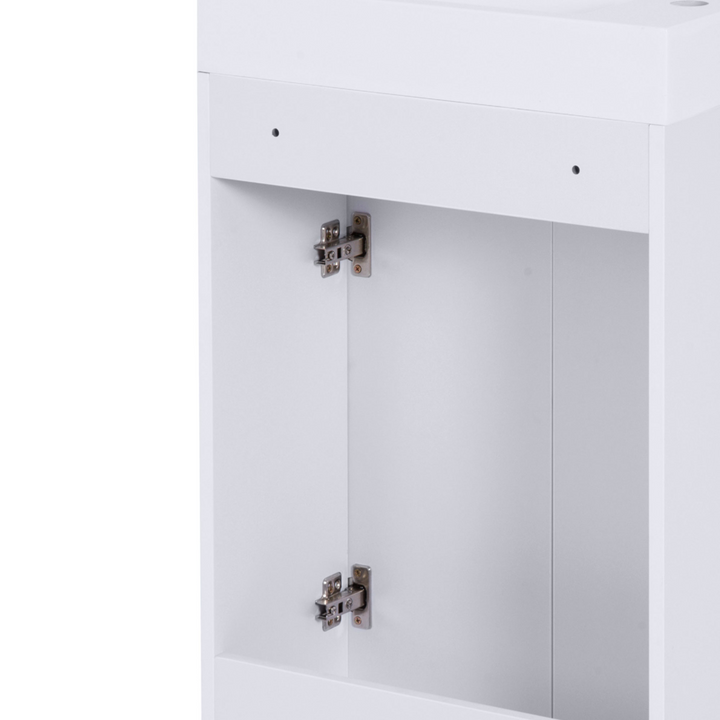 Compact Under Sink Bathroom Vanity Unit with Ceramic Basin Sink in White - Space-Saving Design, Soft Closing Doors, and Extra Storage - Premium  from Home Treasures - Just £130.99! Shop now at Home Treasures