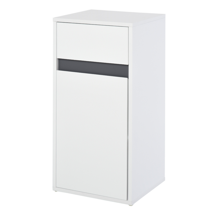 Minimalistic White Bathroom Storage Cabinet with Drawer – Compact 35 x 31 x 73 cm for Discreet Organization - Premium  from Home Treasures - Just £58.99! Shop now at Home Treasures