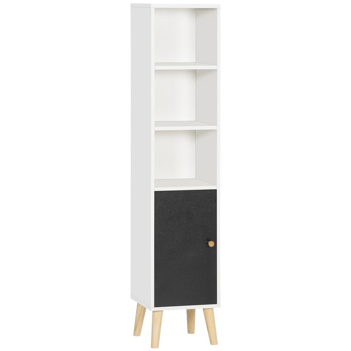 Tallboy Bathroom Cabinet with Adjustable Shelves & White Finish, 30x30x139cm - Modern & Slim Storage Solution - Premium  from Home Treasures - Just £60.99! Shop now at Home Treasures