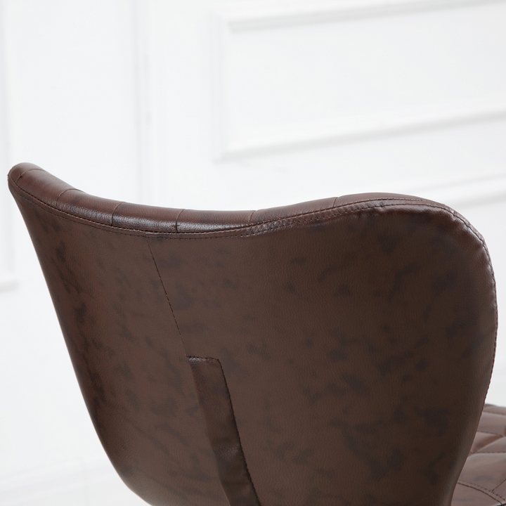 PU Leather Adjustable Bar Stools with Footrest, Set of 2 - Sleek Brown Design - Premium  from Home Treasures - Just £126.99! Shop now at Home Treasures