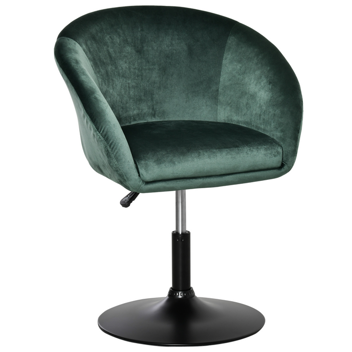 Elegant Green Swivel Bar Stool - Adjustable Height Fabric Dining Chair & Dressing Stool - Premium  from Home Treasures - Just £89.99! Shop now at Home Treasures