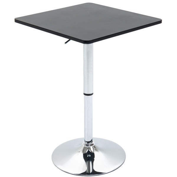 Modern Minimalist Counter Bar Table with 360° Swivel Tabletop and Electroplating Metal Base - Black and Silver, Adjustable Height, Sturdy Design for Home and Kitchen - Premium  from Home Treasures - Just £75.99! Shop now at Home Treasures